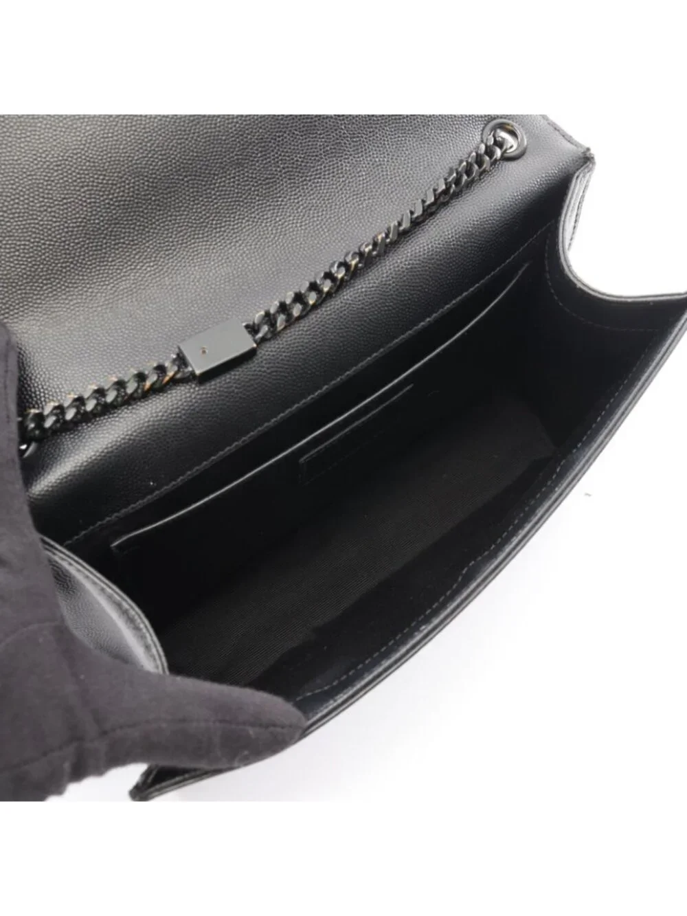 Saint Laurent Paris Shoulder Bag Kate Black Leather